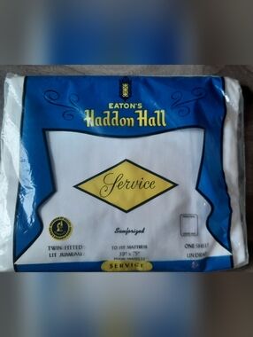 Vintage Eaton's Haddon Hall Service Twin Fitted 39" x 75" Sanforized